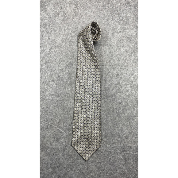 Christian Dior Tie Mens Silk Floral Geometric Necktie Robinsons California - Picture 1 of 10
